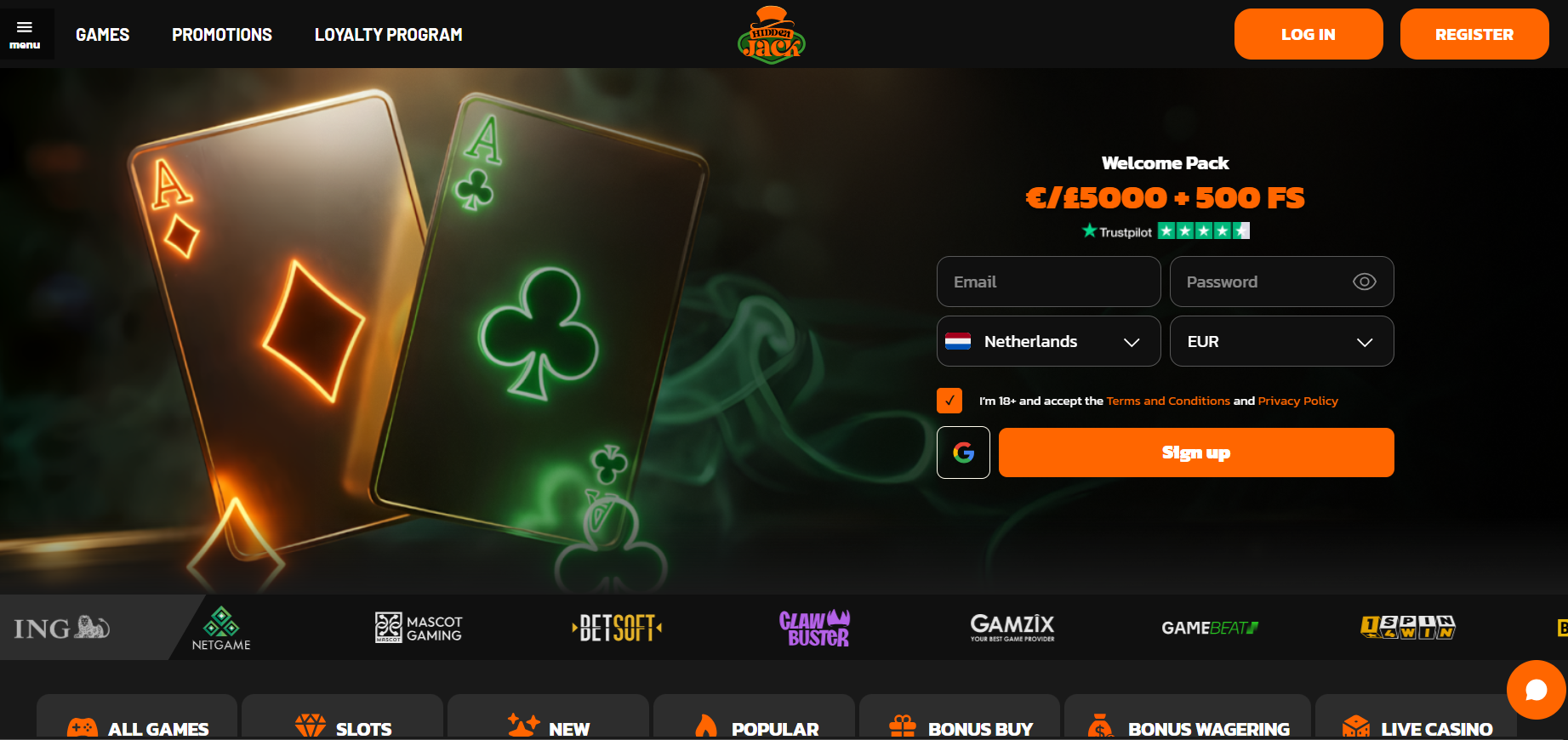 Hiddenjack casino overzicht